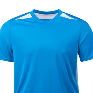 Custom Blue Soccer Jersey Short Sleeve Breathable Lightweight Large & XL Sizes Club Team Wear - Product Image 3