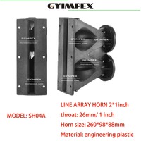 Diffuseur sonore en plastique technique 260*98*88mm pour ligne de sonorisation, guide d'ondes, cornet de haut-parleur, avec goulot de 1'' - Difusores Horns Line Array Horn