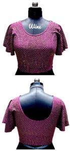 Rashi's Modern Heavy Crush Foil Forro Blusa Verano Formal con Fino Strach y Patrón de Mariposa Listo para Usar Mangas - Product Image 3