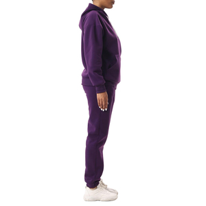 Survêtement de style de vie à épaules tombantes pour femmes de couleur uniforme offrant une tenue lisse pour une confiance en soi à l'intérieur ou à l'extérieur - Product Image 3