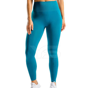 Legging de yoga informal de cintura alta Legging de entrenamiento de gimnasio de poliéster transpirable con técnicas cosidas - Product Image 2