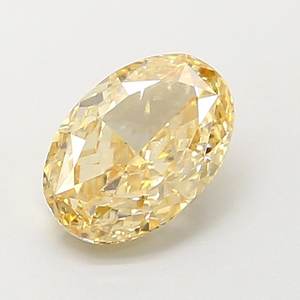 Diamant ovale de 1,06 ct VS2, jaune clair fantaisie, cultivé en laboratoire - Product Image 1