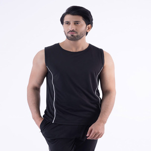 Camiseta sin mangas lisa en blanco de algodón de secado rápido para hombre, camiseta sin mangas de gimnasio de alta calidad con logotipo personalizado al por mayor - Product Image 3