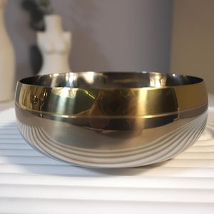 ชามเสิร์ฟผลไม้ขนาดใหญ่เคลือบทองสำหรับตกแต่งโต๊ะอาหาร เหมาะสำหรับโรงแรม ครัว และงานจัดเลี้ยง - Product Image 3