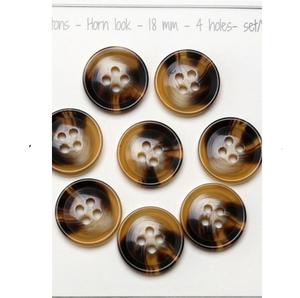 Boutons écologiques à 4 trous en corne de boeuf pour l'artisanat de couture DIY - Product Image 6