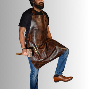 Delantal de Cuero Vacuno Genuino con Logotipo y Color Personalizados, Multiusos, Resistente, Unisex, Se Acepta OEM/ODM, Alif Trend ATFLA-316 - Product Image 2