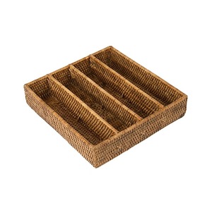 Panier en rotin avec compartiments pour café et thé, panier de rangement artisanal, vente en gros, écologique, fabriqué au Vietnam - Product Image 5