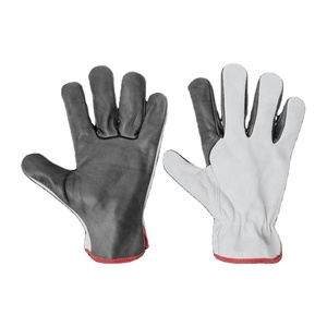 ถุงมือทำงานหนังแพะและหนังวัวสำหรับคนขับรถ งานหนัก งานอุตสาหกรรม ป้องกันมือ ถุงมือป้องกันส่วนบุคคล ถุงมือใช้ในครัวเรือน - Product Image 6