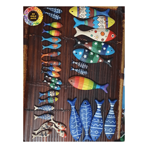 Fournisseur de gros de poisson en bois du Vietnam haute qualité écologique, fabriqué à la main, conception sculptée et abordable, exportation en vrac - Product Image 2