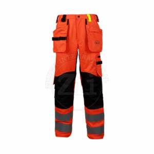 Men's Safety Cargo Pants ANSI Class 1 EN ISO 20471 Class 2 LED Flash Cotton <b>Fleece</b> Rip Stop Elastic Slim Fit <b>High</b> Buckles - Product Image 3
