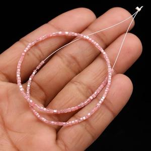 Cuentas Redondas de Piedra Rosa Natural 100% con Certificado de Terceros para la Elaboración de Joyas, 7 Pulgadas - Product Image 3