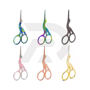 Profesional pequeña grúa pájaro cigüeña tijeras de acero inoxidable oro rosa oro hoja afilada costura de uñas bordado Sastre modista - Product Image 5