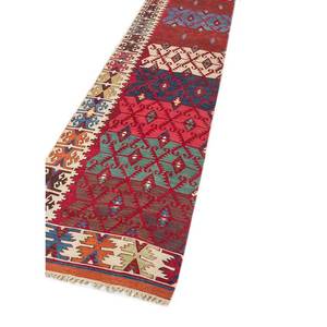 พรมขนสัตว์ลายเรขาคณิต Nayaab สีแดงและสีส้ม ทอแบบเรียบ สำหรับบ้าน-Paem-875 - Product Image 2