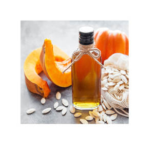 Huile de citrouille biologique pressée à froid, huile végétale pour les applications cosmétiques et de bien-être - Product Image 1