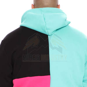 Sudadera con capucha de invierno personalizable para hombre, forro polar grueso estampado, tela francesa sólida, bolsillo, Puff, ajuste holgado suave, Color sólido - Product Image 5