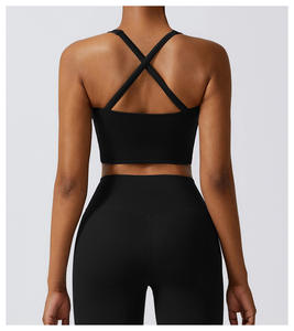 Mouvement des femmes sans couture Fit Yoga soutien-gorge ensemble haute résistance sous-vêtements de sport séchage rapide étanche antichoc course Fitness soutiens-gorge - Product Image 5