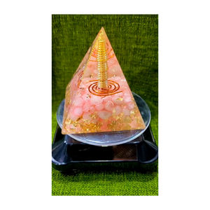 Latest 70-75mm Nubian Rose Quartz Natural Gemstone Chips Energy <b>Generator</b> EMF Protection Love Type Agate Pyramid Home Decoration - Product Image 5