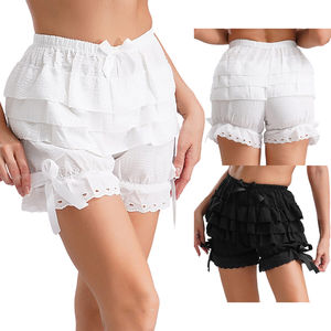 Summer Soft <b>Ruched</b> Ruffles High Waist Casual Wide Leg Loose Women <b>Shorts</b> in Bulk <b>Shorts</b> for Women/women's <b>Shorts</b> - Product Image 2