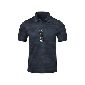 Botón con cuello Ropa de hombre Lyocell Algodón Nylon Seda Manga corta Polo de punto para hombres - Product Image 1