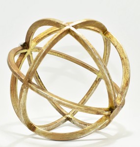 Trang trí nội thất nhôm kim loại galena nguyên tử bóng điêu khắc cổ vàng hiện đại trừu tượng Orb nghệ thuật nhà hiện đại đánh bóng điêu khắc - Product Image 3