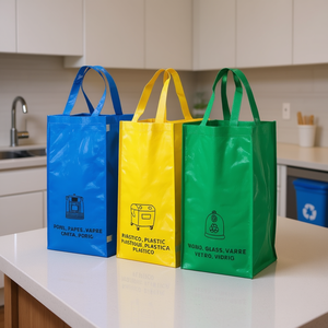 Sacs de recyclage durables Sortex pour les déchets ménagers, solution écologique de merchandising - Product Image 3