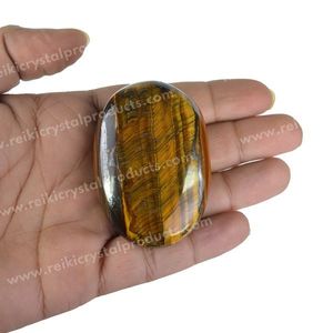 Piedra de Ojo de Tigre Natural de 5 cm, Cristal Semiprecioso Pulido para Protección y Confianza - Product Image 1