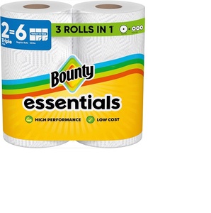 Bounty 16 rouleaux familiaux format rapide, essuie-tout blancs 2 plis, lavables, pour cuisine et toilettes, 40 rouleaux standard - Product Image 4