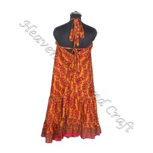 SD009 Saree / Sari / Shari <b>Indian</b> & <b>Pakistani</b> <b>Clothing</b> From India Hippy Boho Latest Traditional Long V-Neck <b>Indian</b> Vintage Sari - Product Image 4
