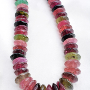Collar de Piedras Preciosas de Turmalina Multicolor con Corte Alemán, Piedra Preciosa para la Elaboración de Joyería Fina - Product Image 1