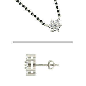 Compre un Conjunto de Mangalsutra de Plata Pura, Joyería Fina Étnica Clásica y Moderna con Circonita y Diamantes para Bodas, Fiestas y Compromisos - Product Image 5
