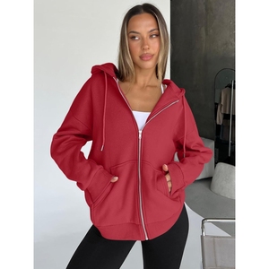 Mejor precio señoras moda invierno Drop-shoulderhoodies diseño personalizado con capucha con mangas largas OEM ODM fabricación - Product Image 2