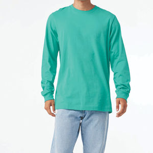 Camisetas de algodón a granel, camisetas de manga larga para hombre, camisetas de manga larga transpirables OEM ecológicas para hombre - Product Image 3