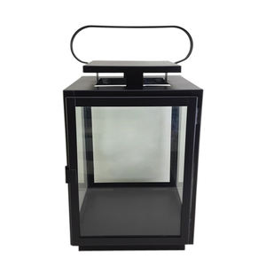 Lot de 2 poignées de lanterne en fer et verre dorés de petite taille Bougeoir au design dernier cri pour la décoration de table de mariage à la maison - Product Image 6