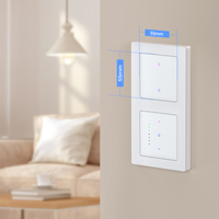 AVATTO-Panel de vidrio estándar europeo de alta calidad, interruptor de cortina y luz inteligente de 1-3 bandas, compatible con Alexa y Google Home