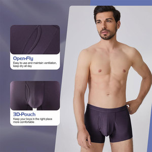 Boxers Homme Taille Mi-Haute Élastique Hip Hop Sport Fitness Coton Spandex Séchage Rapide Respirant Personnalisable - Product Image 3