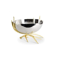 Support de bol en laiton le plus design Nouveau design de poisson Vaisselle de meilleure qualité Support de bol de fruits au prix d'usine meilleure vente