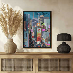 Impression d'art illustré de Times Square à New York par Carla Daly - Product Image 4