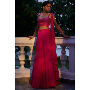 El mejor juego tradicional Lehenga Choli para bodas Verano Invierno Hasta el suelo Viscosa personalizable - Product Image 1