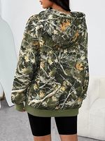 Sudadera con Capucha de Forro Polar para Mujer, Tallas Grandes, con Logotipo Personalizado, Mangas Largas, Bolsillos Tipo Canguro, Bloques de Color, Estilo Normcore, Otoño Invierno, Venta al por Mayor