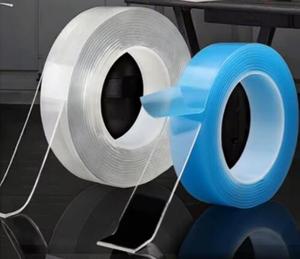 Tái Sử Dụng Trong Suốt Gel Grip Băng 3Mm Tự Dính Rõ Ràng Đôi Bên Gắn Có Thể Giặt DIY Craft Nano Băng An Toàn Cảnh Báo Băng - Product Image 1