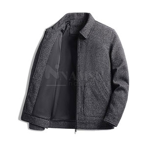 Wholesale Custom Logo Winter <b>Men</b> Wool <b>Jackets</b> Canvas Waterproof Breathable Outdoor Use - Product Image 3