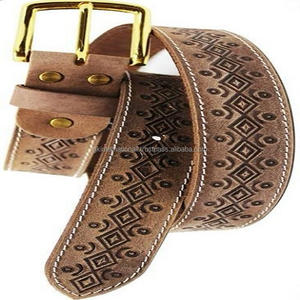 Custom Bohemian Western <b>Cowboy</b> Retro Accessories Brown Genuine Western Leather Tooling <b>Belt</b> Hand Carved Fashion Leather <b>Belts</b> - Product Image 1