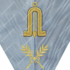 COLLIER D'OFFICIER DE RÉGALIE MAÇONNIQUE DU RITE TRADITIONNEL FRANÇAIS DEUXIÈME GARDE - Product Image 2