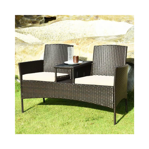 Bencheslove Fabricant d'origine Meubles d'extérieur en osier avec cadre en acier Banc de patio dans un emballage en carton pour ensembles de restaurant - Product Image 1