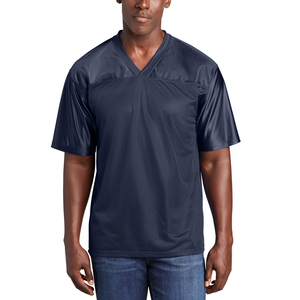 Venta al por mayor fútbol malla Jersey 100% poliéster fútbol americano Jersey transpirable deportes Jersey secado rápido precio barato OEM - Product Image 1