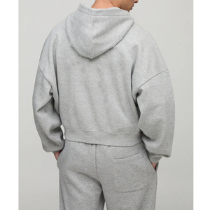Nuevo Conjunto Deportivo de Algodón 2025 para Hombre con Cierre, Logotipo Personalizado en Serigrafía, Ropa Urbana Cómoda de Hip Hop para Invierno, Peso Pesado 2 - Product Image 2