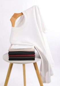 Camiseta de cuello redondo de gran tamaño de algodón pesado, camiseta sólida transpirable antibolitas para hombres Unisex, camiseta de talla para hombres - Product Image 3