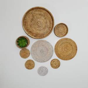 Diseño de tendencia, alfombrilla para mesa de comedor, posavasos de yute tejido a mano resistente al calor, alfombrillas bordadas para café, manteles individuales de lino de yute de ratán - Product Image 4