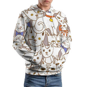 Sweat à capuche Anime à impression numérique 3D tendance pour hommes avec motif uni et cool Col à capuche confortable pour l'hiver Logo personnalisable - Product Image 4