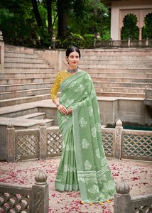 Colección de festivales de calidad estándar, Sari de seda Banarasi pesado, Kanchipuram, proveedor de exportaciones indias de SHREE, ropa para mujeres y niñas - Product Image 2